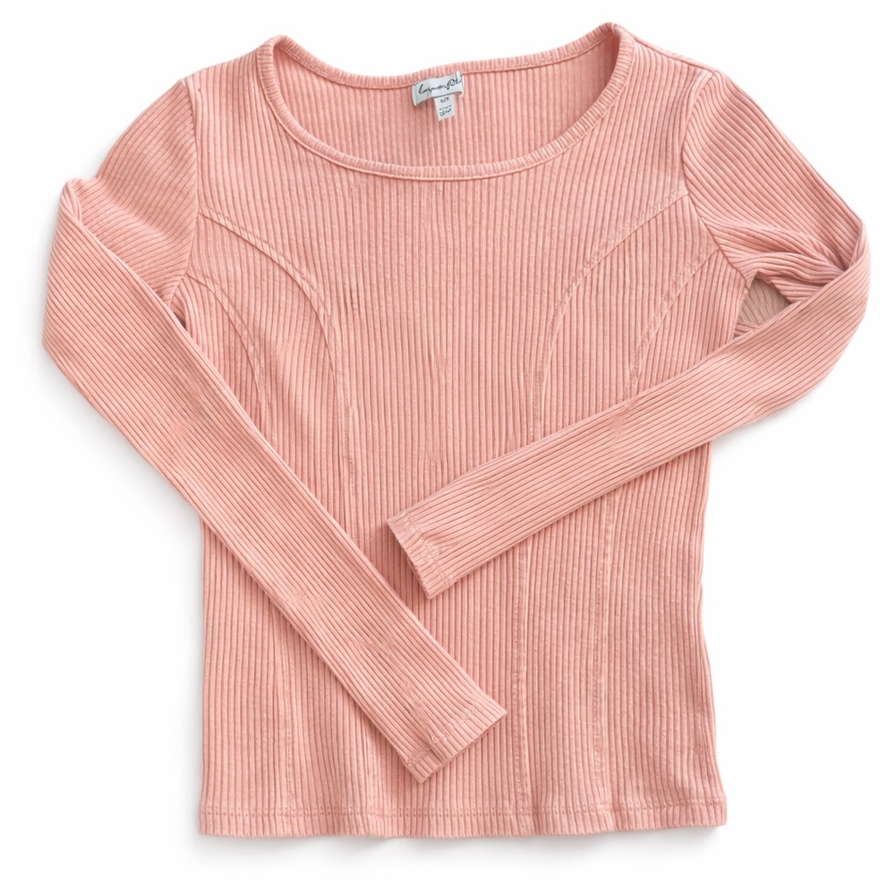 Love, Fire | Ribbed Top in Soft Peach| Nordstrom